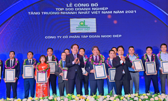 Tập đoàn Ngọc Diệp đạt Top 500 doanh nghiệp tăng trưởng nhanh nhất Việt Nam 2021