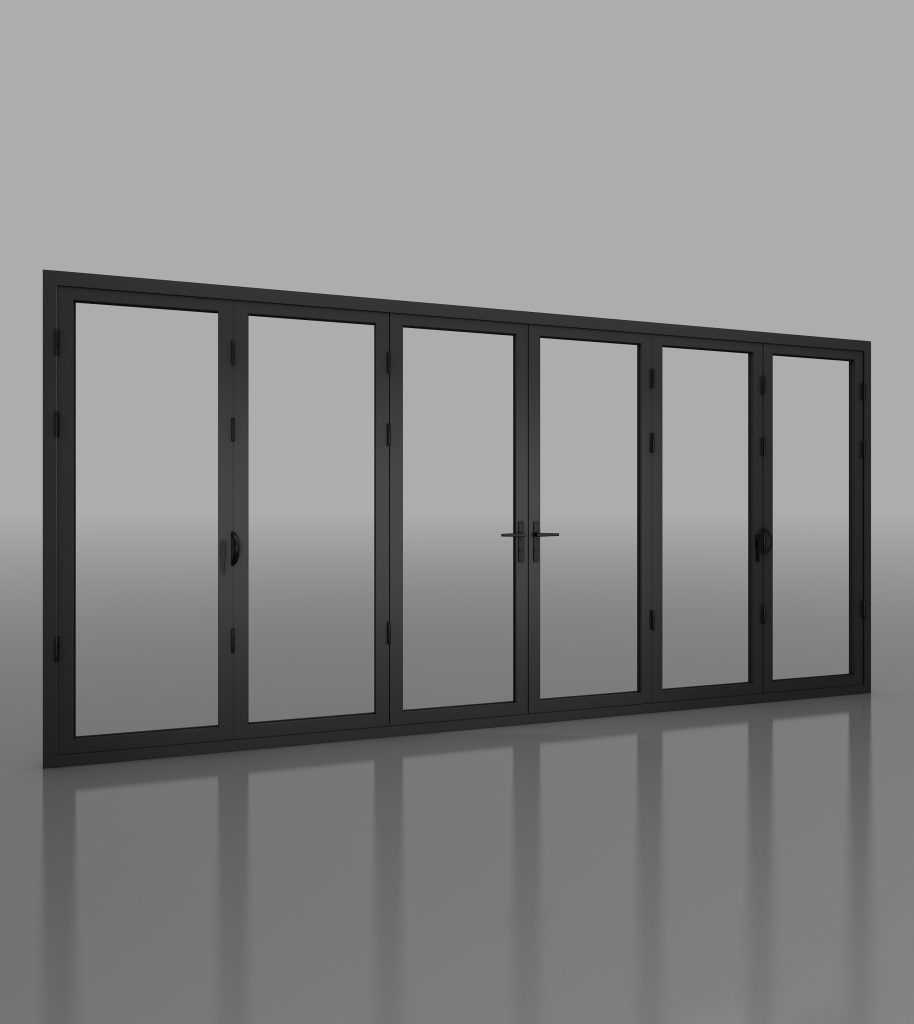 Six-folding doors (3-3)